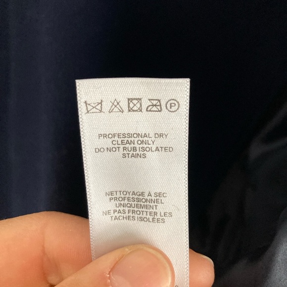 ASOS Wool Blend Coat Full Zip Navy Blue Asymmetric Military Preppy Academia US 8 - Picture 14 of 14